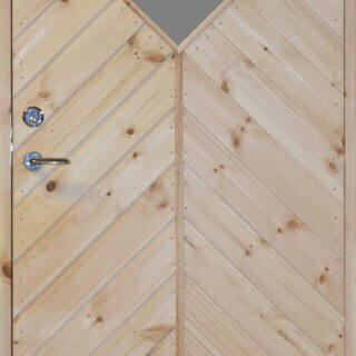 Förrådsdörr Heby Tradition Glas Fiskben 18°gr