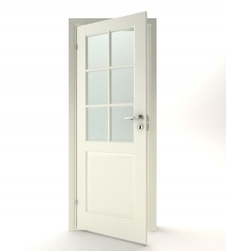 ID KBO FL glas massiv vit.