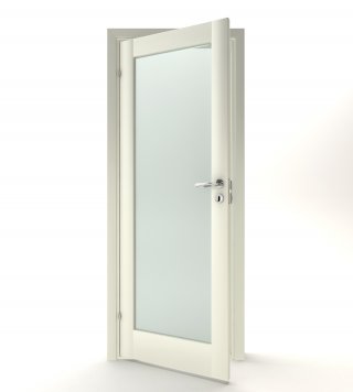 ID KBO T1 glas, massiv vit,