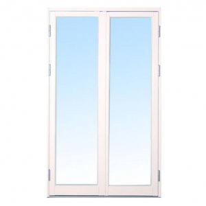 Helglas pardörr 3-glas trä/aluminium